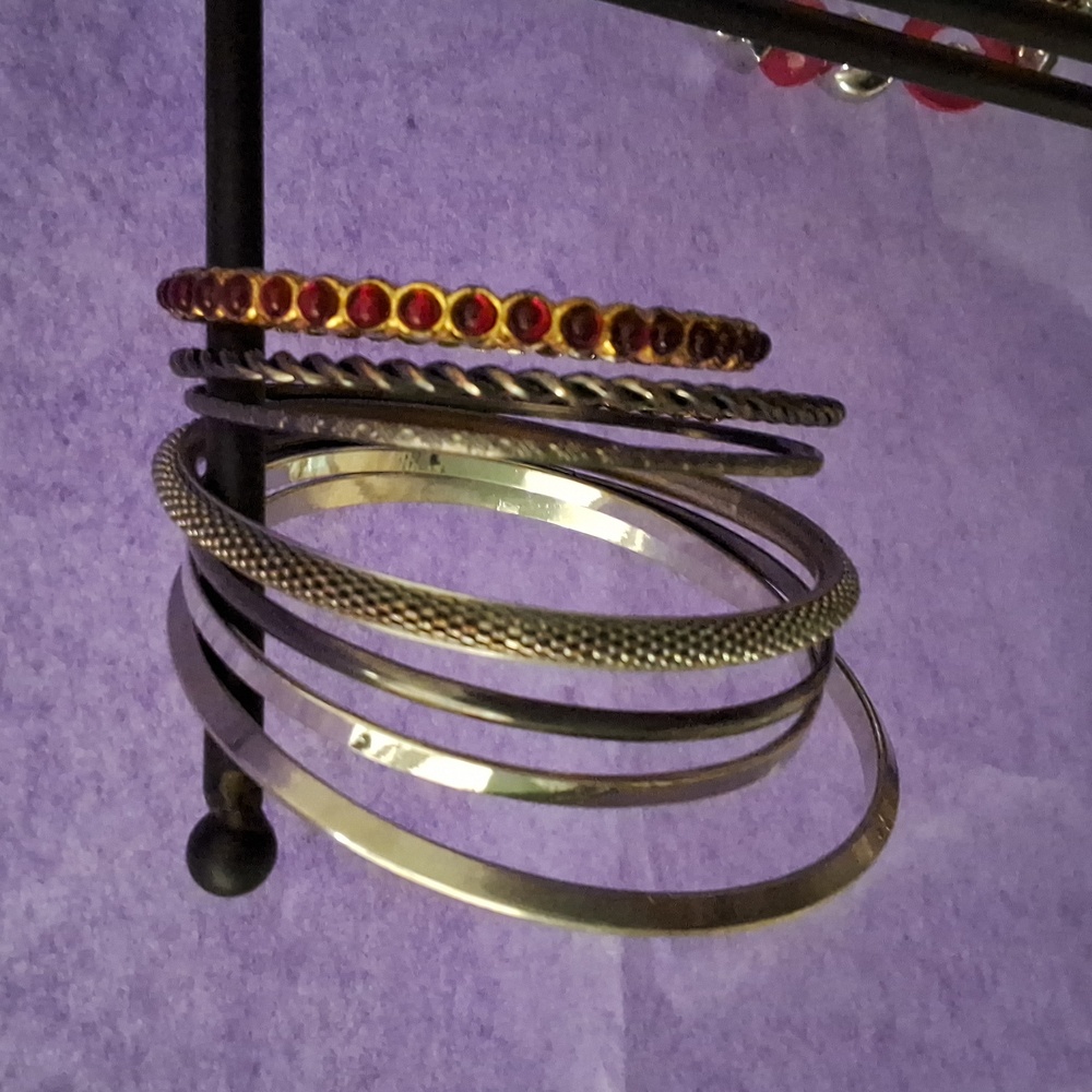 Assortment of bangle bracelets